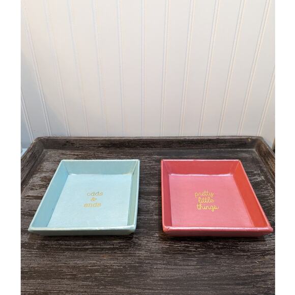 Decorative Aqua and Pink Trays - Picture 4 of 5